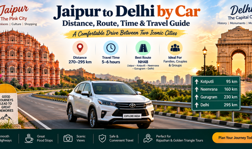 Jaipur to Delhi by Car: Distance, Time, Route & Travel Guide