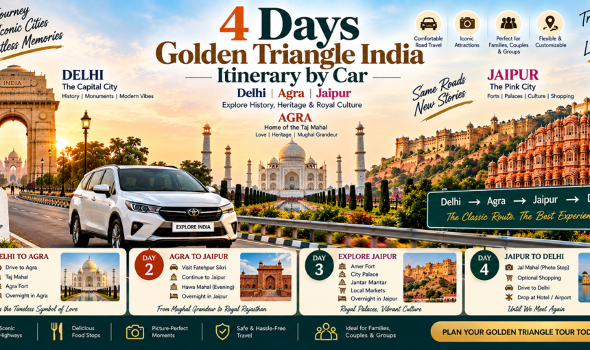 4 Days Golden Triangle India Itinerary by Car: Complete Travel Guide
