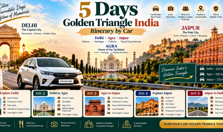 5 Days Golden Triangle India Itinerary by Car: Complete Travel Guide