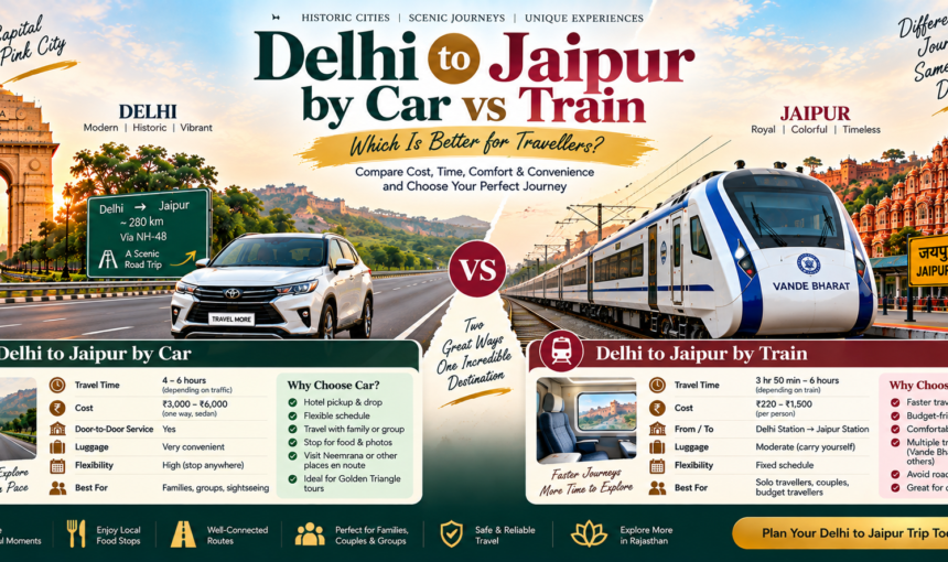 Delhi to Jaipur by Car vs Train: Which Is Better for Travellers?