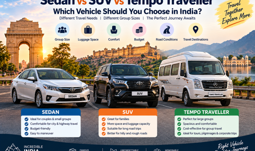 Sedan vs SUV vs Tempo Traveller: Which Vehicle Should You Choose in India?