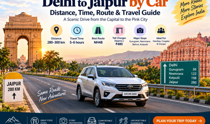 Delhi to Jaipur by Car: Distance, Time, Route & Travel Guide