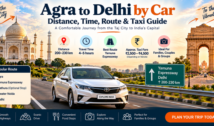Agra to Delhi by Car: Distance, Time, Route & Taxi Guide